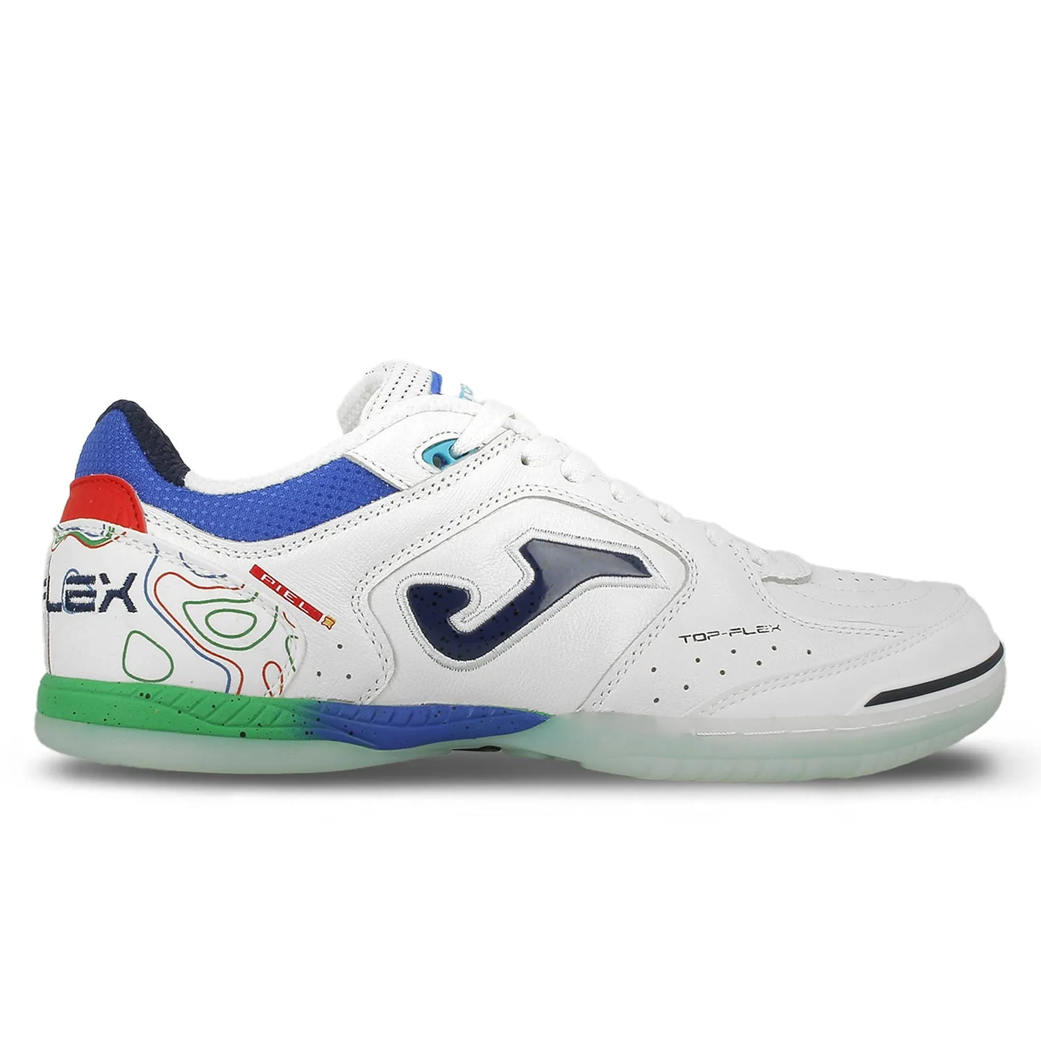 Футзалки Joma TOP FLEX TOPW2632IN бел/син/зел — основной вид