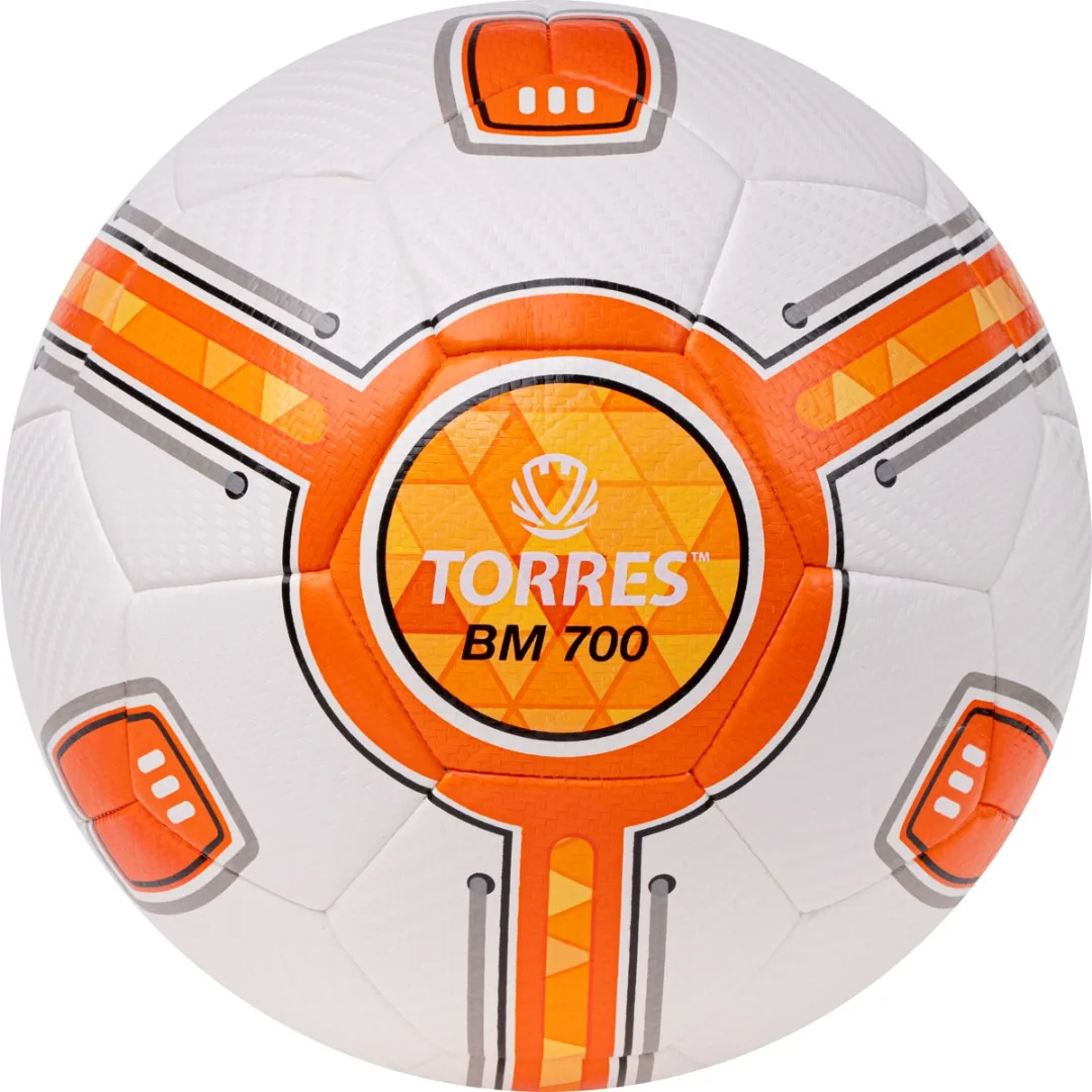 Мяч футбольный TORRES BM 700 бел-оранж-серый (4)