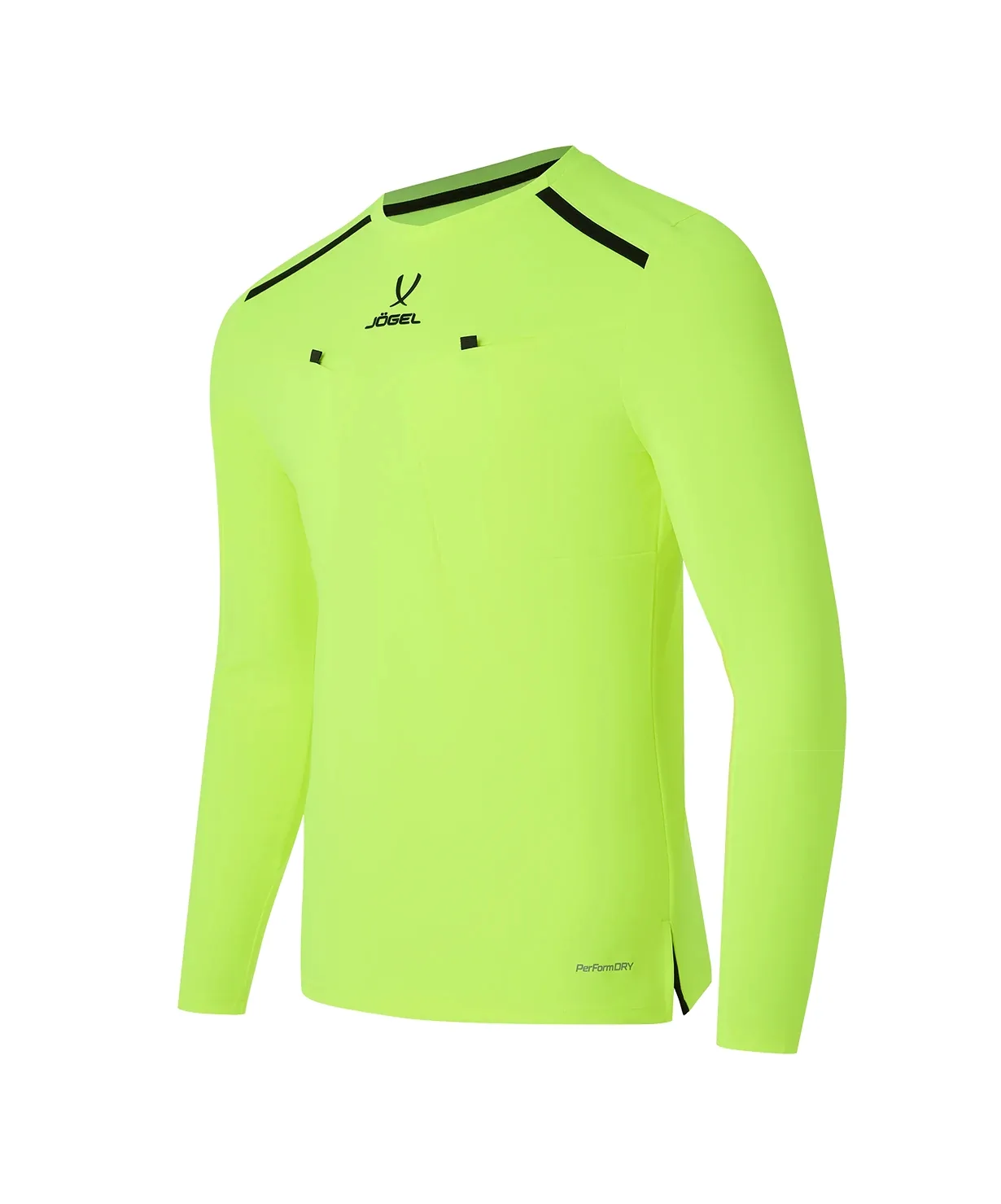 Футболка судейская с длинным рукавом JÖGEL DIVISION PerFormDRY Referee LS Tee желтый неон