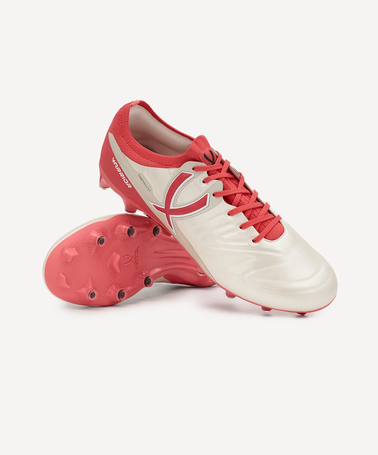 Бутсы футбольные JOGEL Warrior FG Pro, бежевый/ розовый
