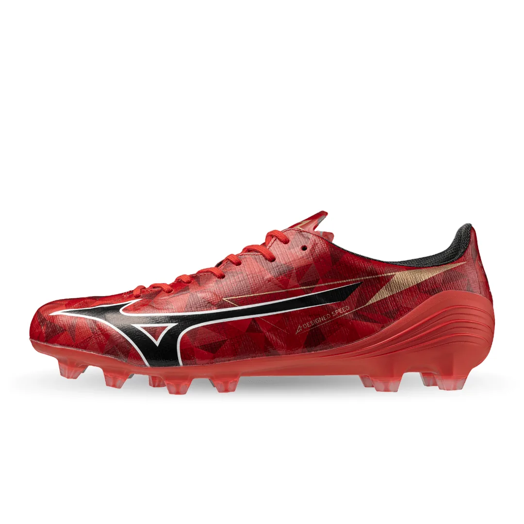 Бутсы Mizuno Alpha II Elite FG P1GA256260 красный/чёрный