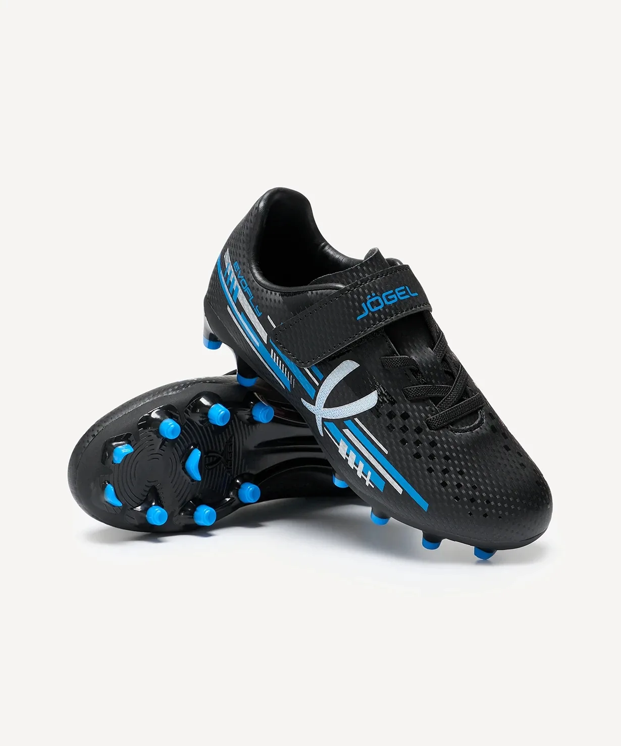 Бутсы футбольные JOGEL Evofly FG Talant Black blue детский