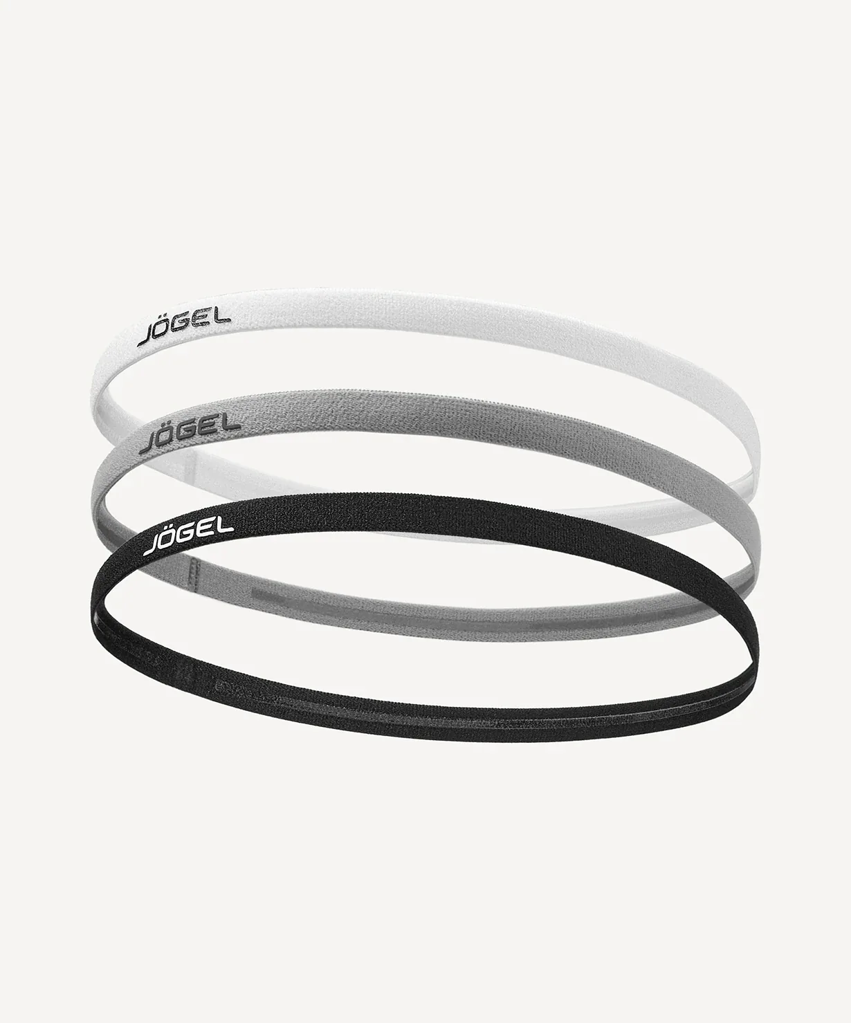 Резинки спортивные на голову Jogel Camp Training Headbands 3 Pack черный,серый,белый
