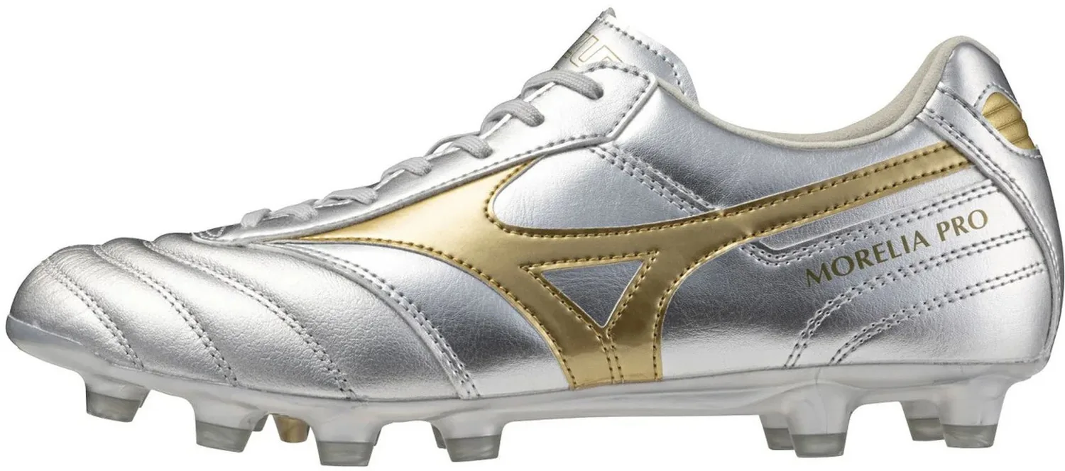 Бутсы Mizuno Morelia II Pro FG P1GA251304 серебристый/золотой